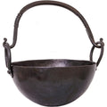 Runder Lagertopf aus Stahl, 2,5 Liter, Authentischer Mittelalter Topf, Lager-Kueche, Gulaschkessel, Lagerleben, Wikinger, fuer Mittelaltermarkt, Reenactment LARP