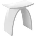 Badhocker PB4001 aus Mineralguss in Weiss matt 43 x 43 x 23,5 cm wasserfest rutschfest und geruchsneutral vielseitig als Sitzhocker oder Ablageflaeche fuer Badezimmer und Dusche